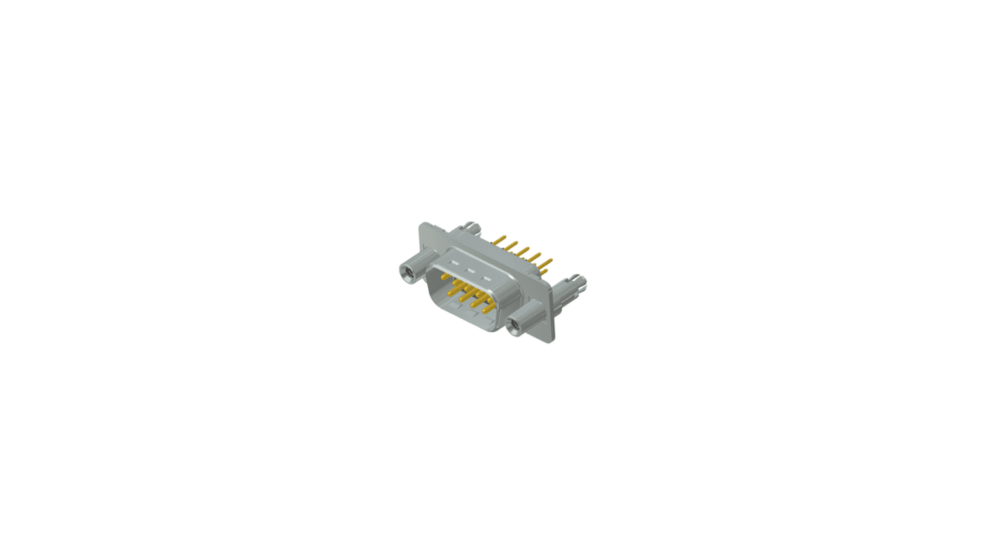 CONEC D-sub csatlakozó 2.74mm távolság, Egyenes, Átmenő furat, Férfi