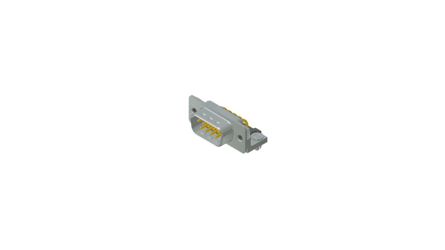 CONEC D-sub csatlakozó 2.74mm távolság, Derékszögű, Átmenő furat, Férfi