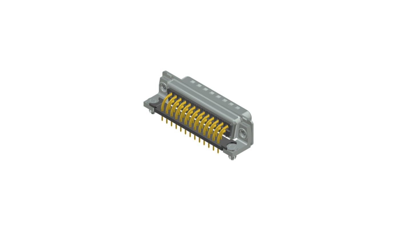 Connecteur Sub-D Mâle CONEC 25 voies Traversant Angle droit