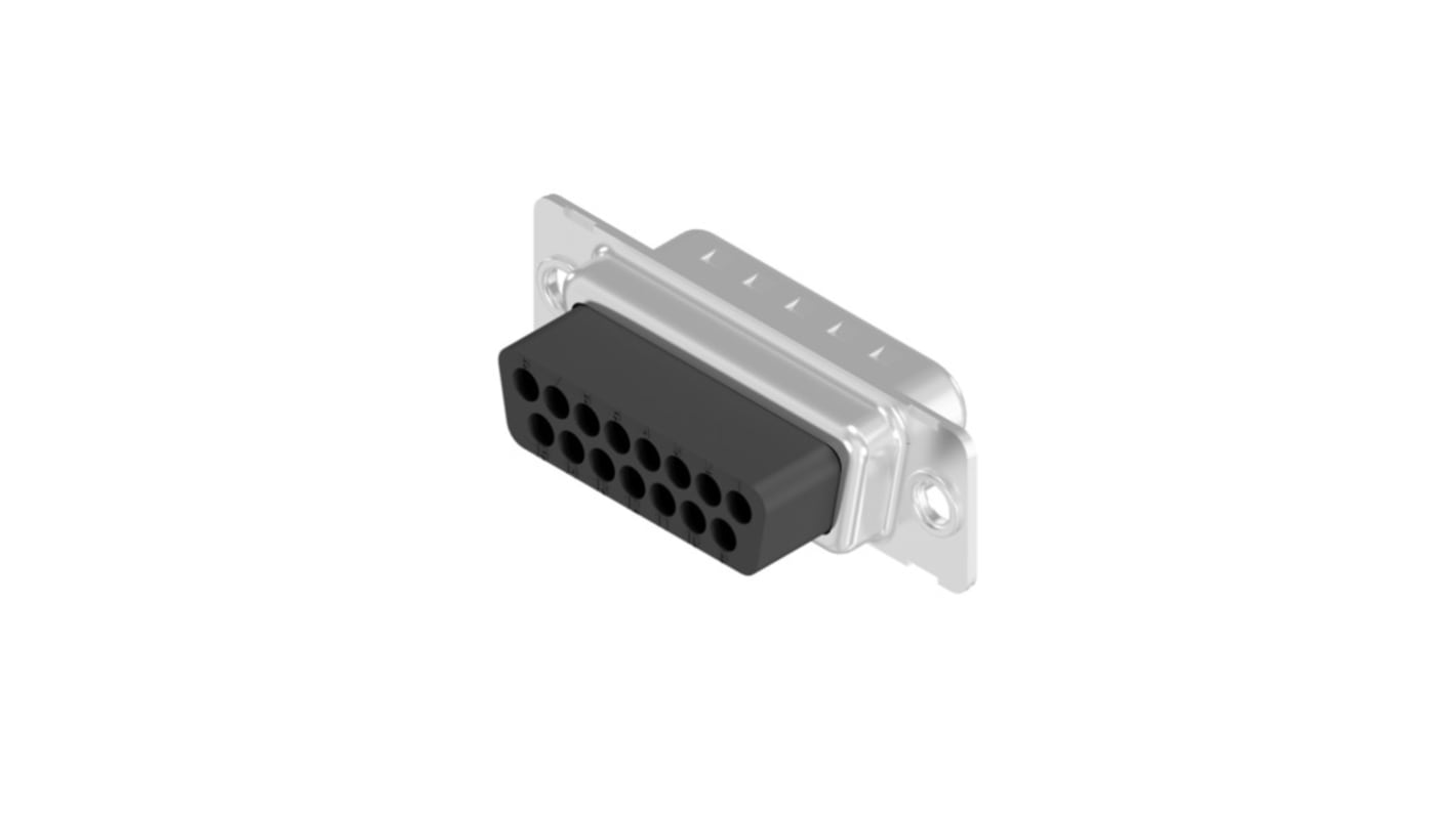 CONEC 5 Way Through Hole D-sub Connector Plug, with Mounting Hole