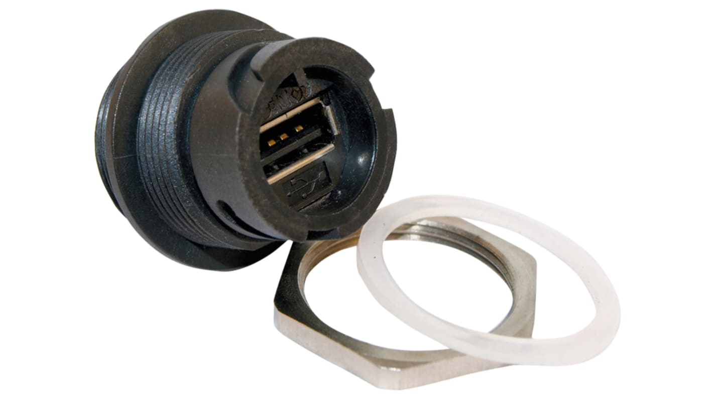 CONEC 17 USB-Adapter 2.0 A Buchse/Buchse, Tafelmontage