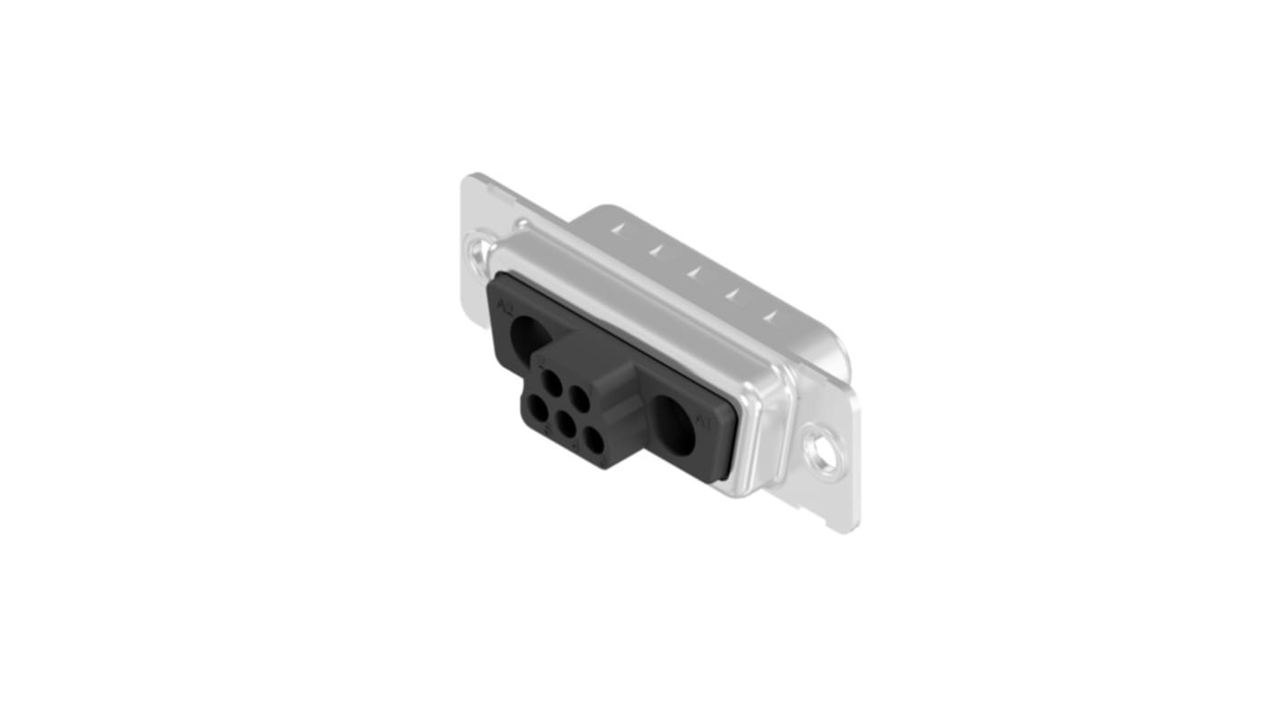 CONEC 7 Way Through Hole D-sub Connector Plug, with Mounting Hole