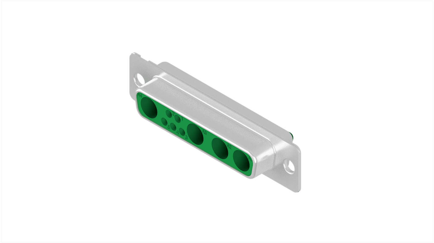 Conector D-sub CONEC, Recto, Montaje en orificio pasante, Hembra, con Soldadura