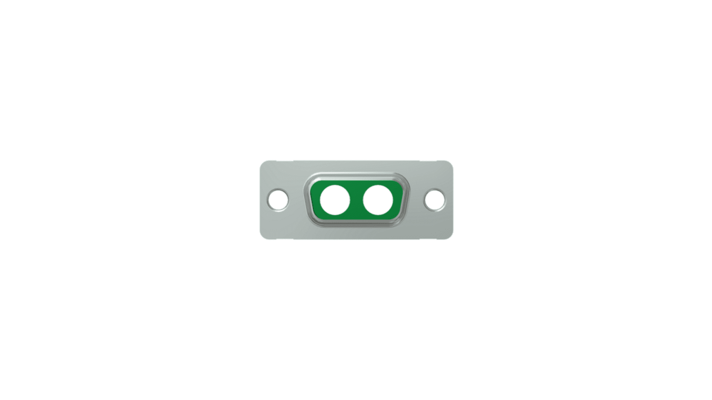 CONEC 2 Way Through Hole D-sub Connector Socket, with Mounting Hole