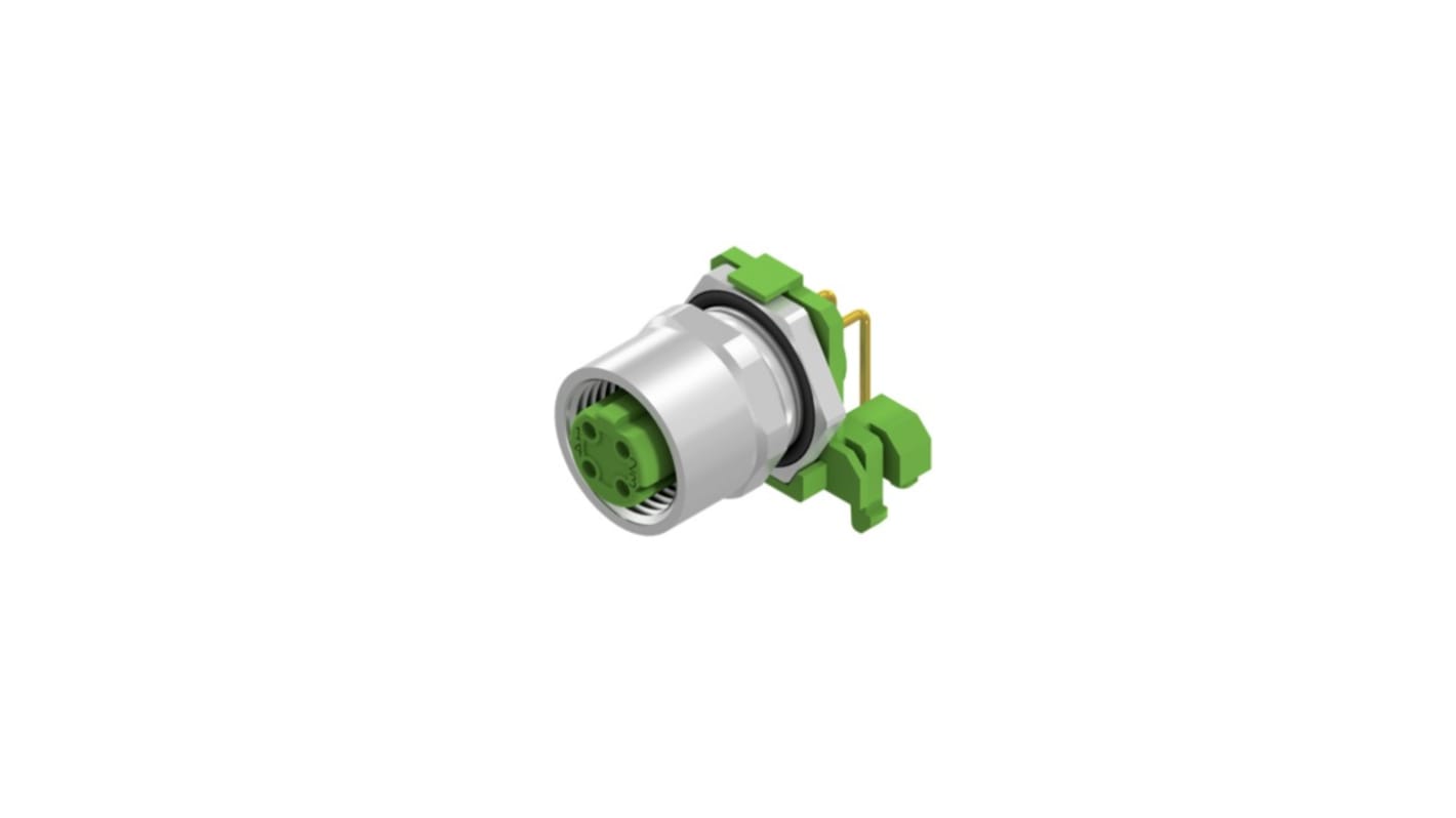 CONEC Circular Connector, 4 Contacts, Panel Mount, M12 Connector, Plug, Female, IP67, 43 Series