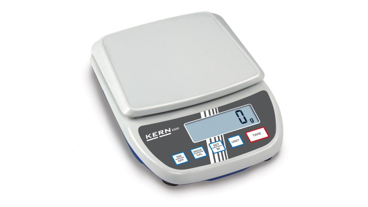 Kern EMS 12K0.1 Precision Balance Weighing Scale, 12kg Weight Capacity, With DKD Calibration