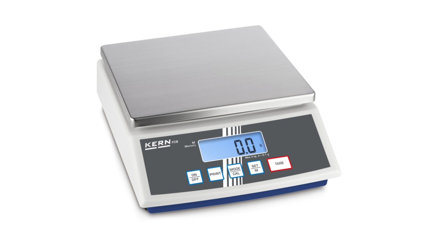 Kern FCB 6K0.5 Bench Weighing Scale, 6kg Weight Capacity, With DKD Calibration