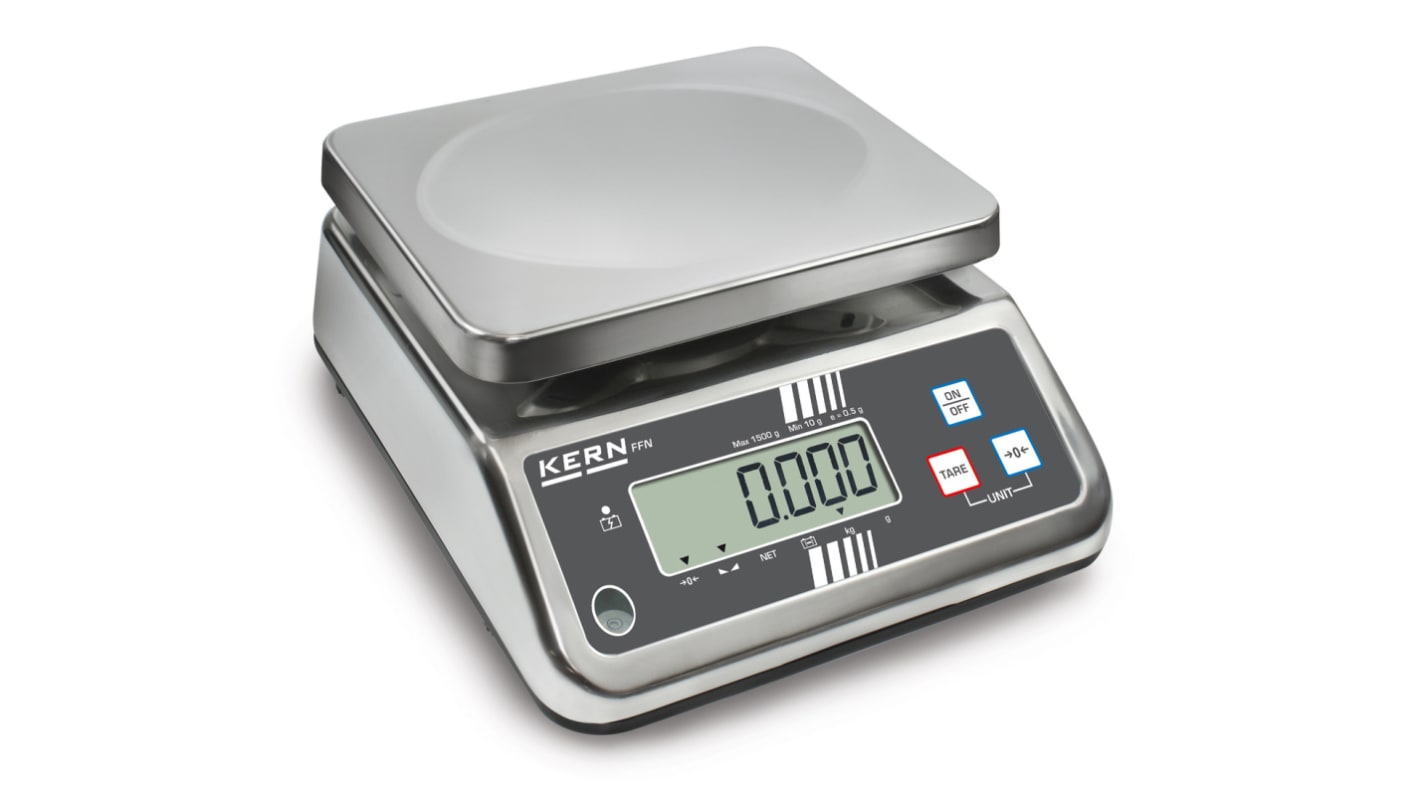 Kern FFN 15K2IPN Bench Weighing Scale, 15kg Weight Capacity, With DKD Calibration