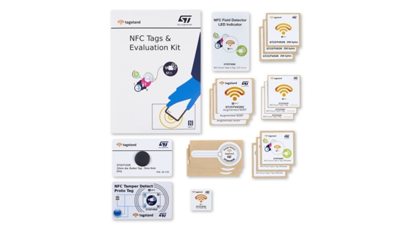 STMicroelectronics Set of ST25TA and ST25TV Series NFC Tags ST25TA, ST25TV Evaluation Base Board for ST25T Product