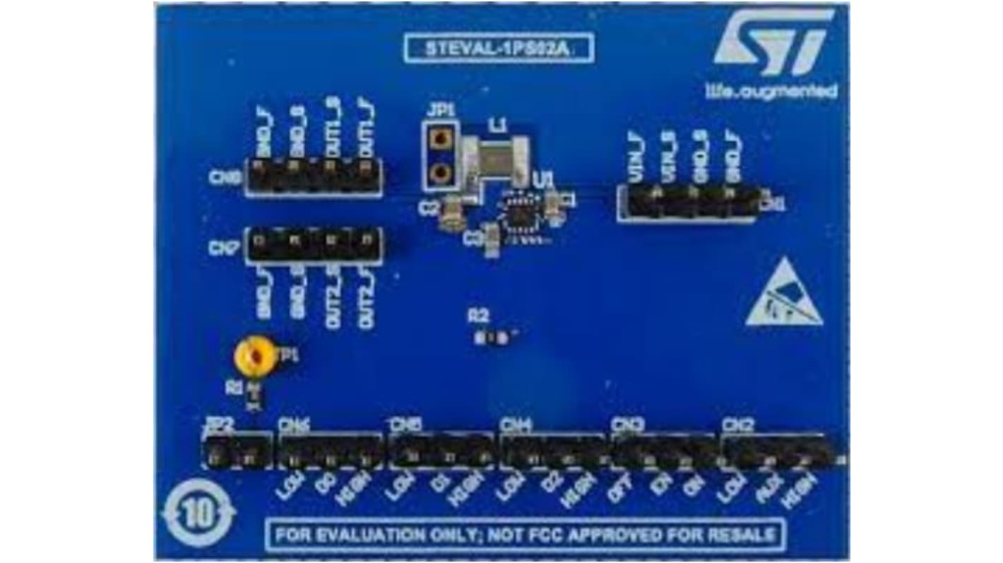 STMicroelectronics Evaluation Board Based on ST1PS02AQTR 400 mA Nano-Quiescent Synchronous Step-Down Converter with AUX