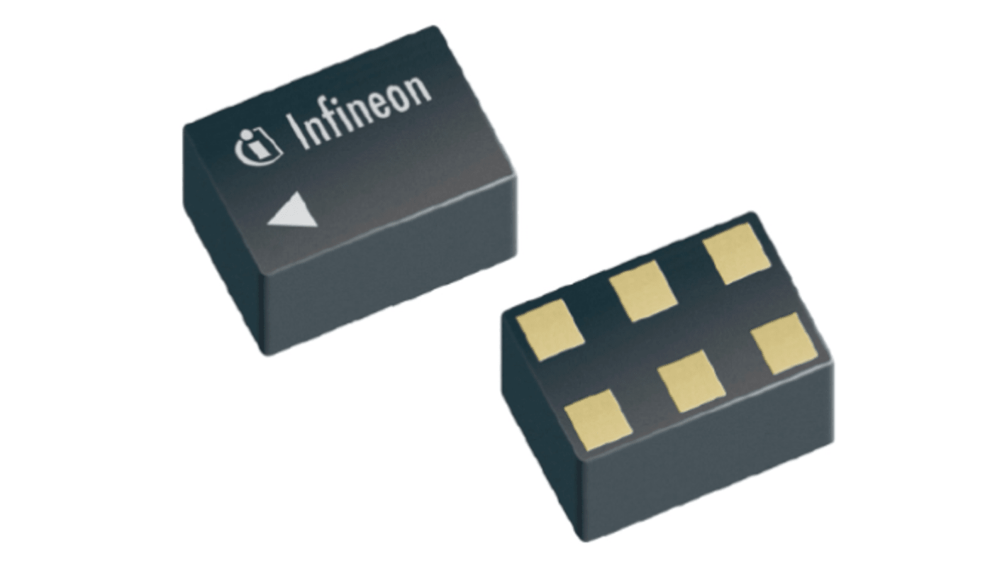 Infineon BGA123N6E6327XTSA1 RF erősítő, típusa:(Alacsony zajszintű), 21.2 dB 1615 MHz, 6-tüskés PG-TSNP-6