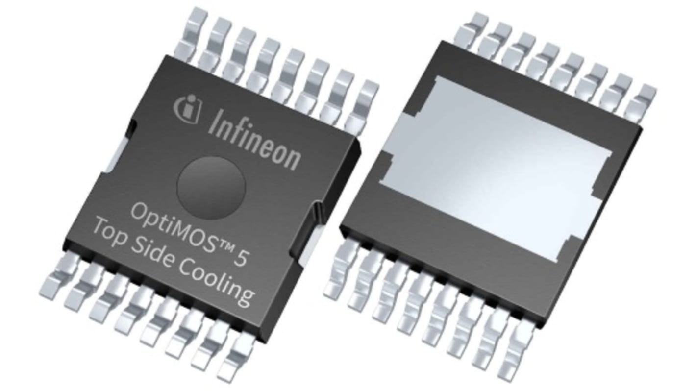 N-Channel MOSFET, 400 A, 80 V, 16-Pin PG HDSOP-16 (TOLT) Infineon IAUS300N08S5N012TATMA1