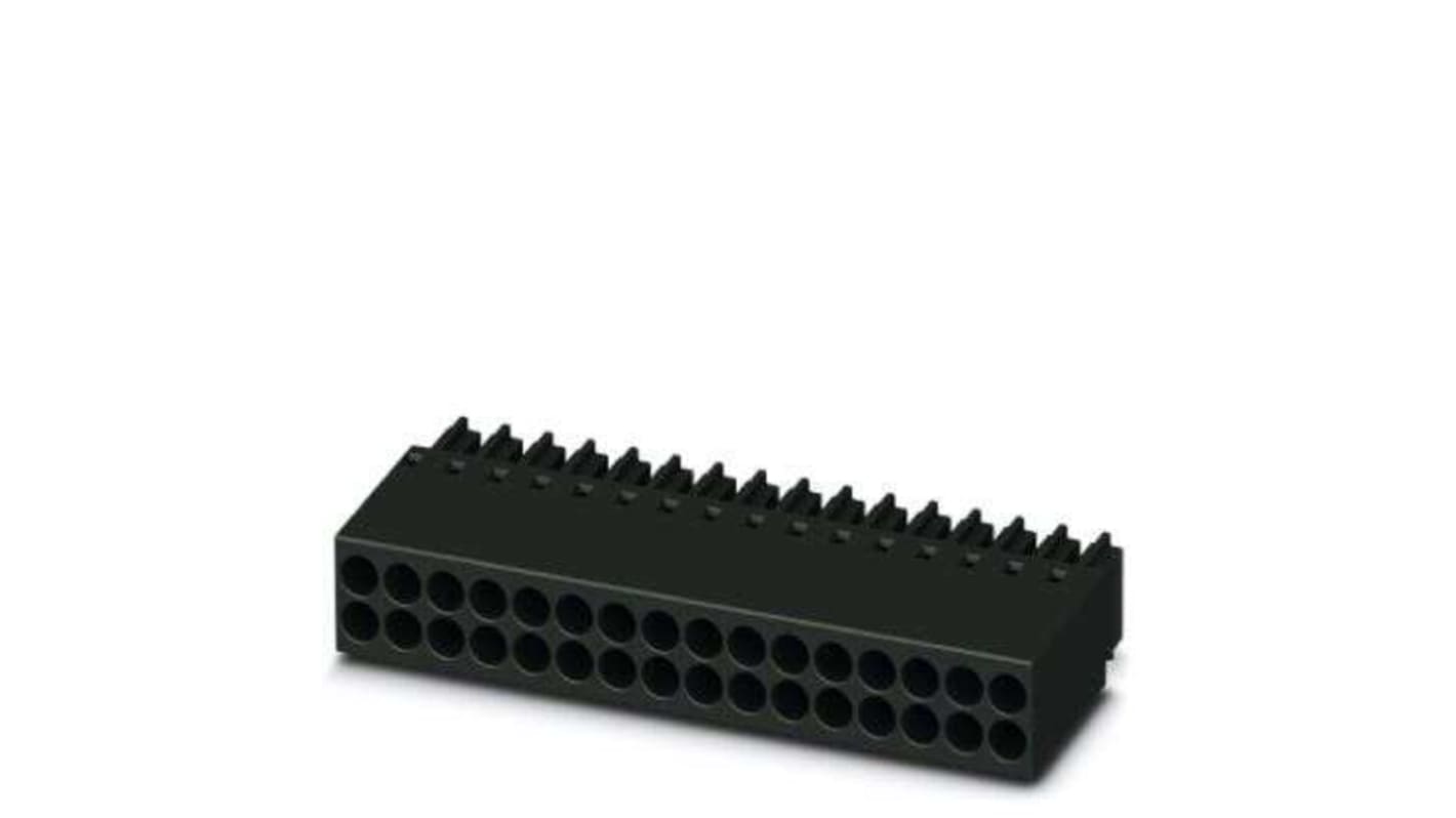 Borne enchufable para PCB Hembra Phoenix Contact de 16 vías en 2 filas, paso 2.54mm, montaje De inserción