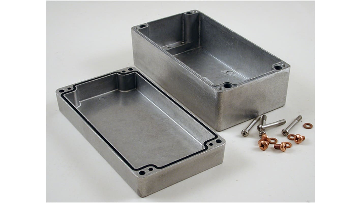 Caja Hammond de Aluminio Presofundido, 90 x 121 x 221mm, IP65, Apantallada