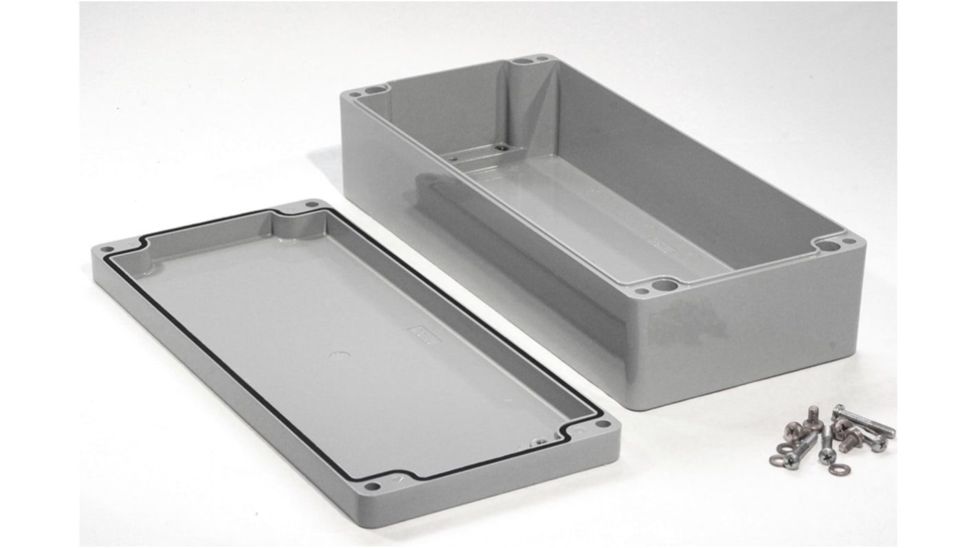 Caja Hammond de Aluminio Presofundido, 90 x 160 x 360mm, IP65, Apantallada