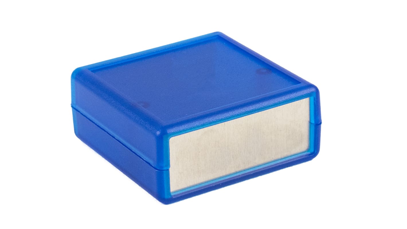 Hammond Transparent Blue ABS Instrument Case, 66 x 66 x 28mm