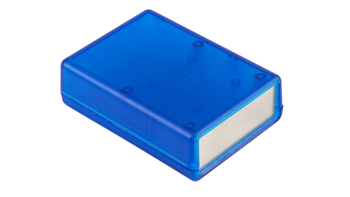 Hammond Transparent Blue ABS Instrument Case, 91 x 66 x 28mm