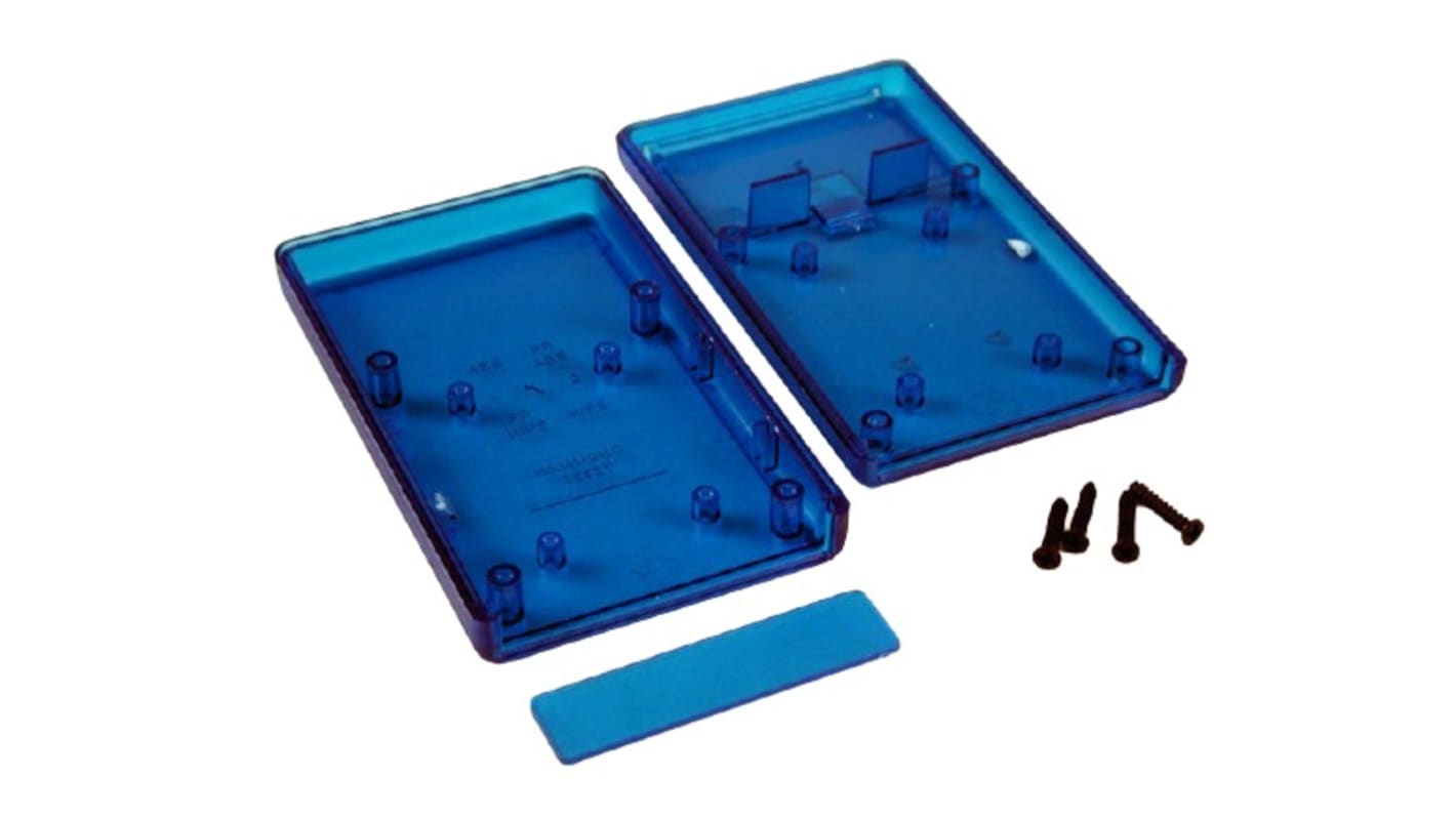 Hammond, Schalengehäuse, Blau transparent, ABS, 112 x 66 x 21mm