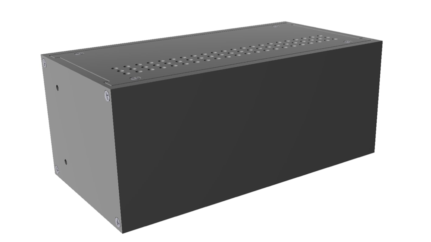 Caja para instrumentación Hammond de Aluminio Negro, 89 x 211 x 108mm