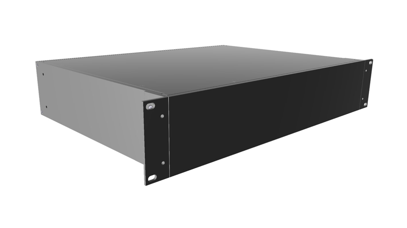 Caja para instrumentación Hammond de Aluminio Negro, 89 x 422 x 330mm