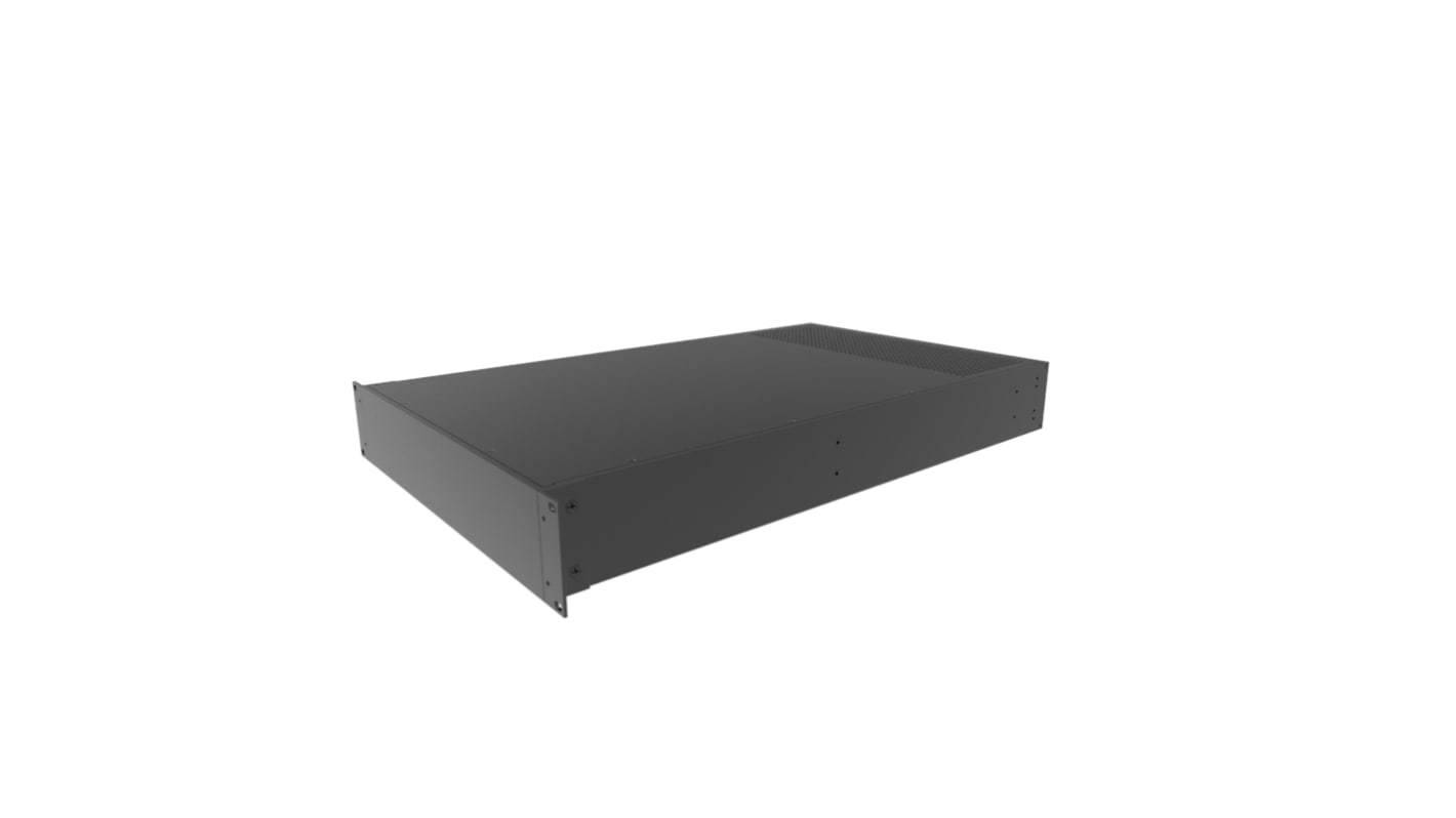 Caja para instrumentación Hammond de Aluminio Negro, 89 x 422 x 711mm