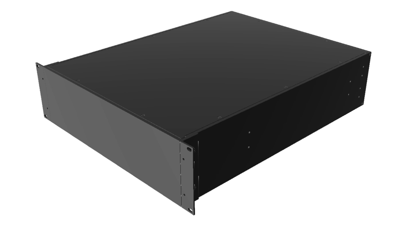 Caja para instrumentación Hammond de Aluminio Negro, 133 x 422 x 559mm