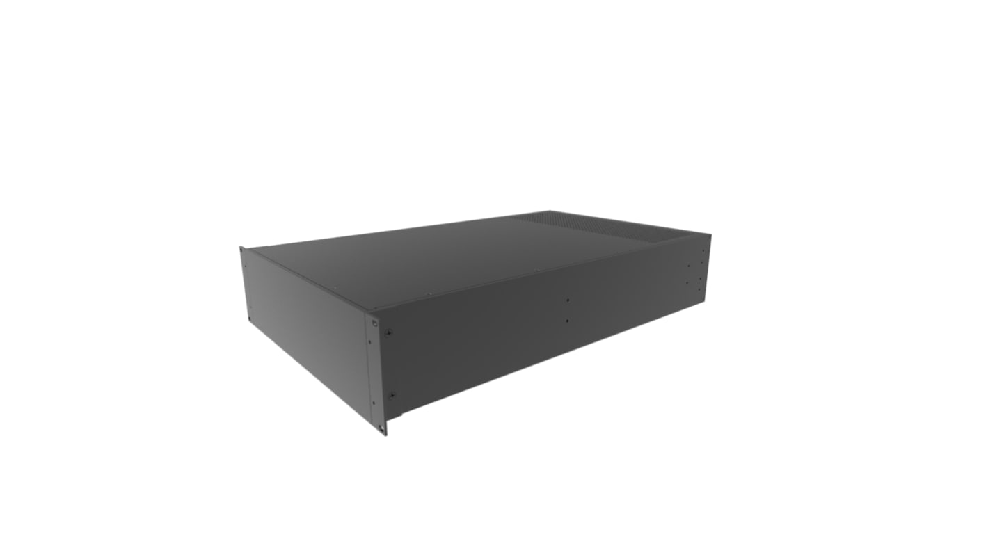 Caja para instrumentación Hammond de Aluminio Negro, 133 x 422 x 711mm