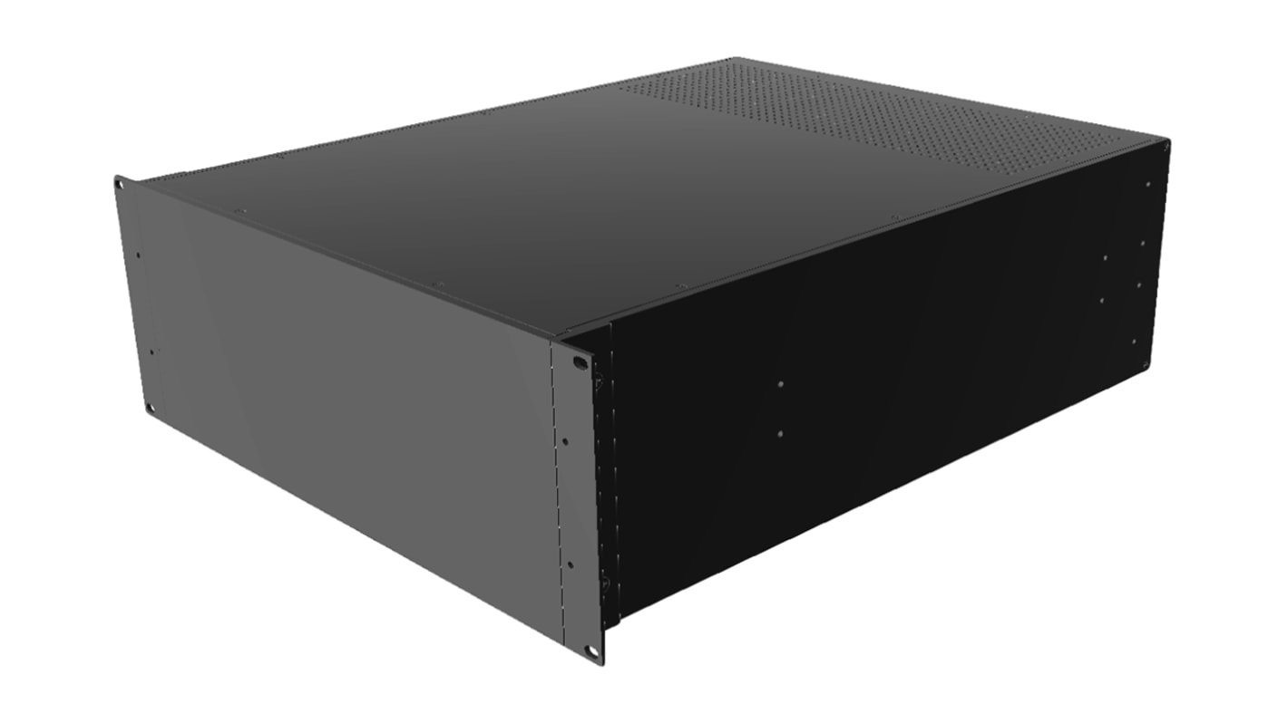 Caja para instrumentación Hammond de Aluminio Negro, 178 x 422 x 59mm