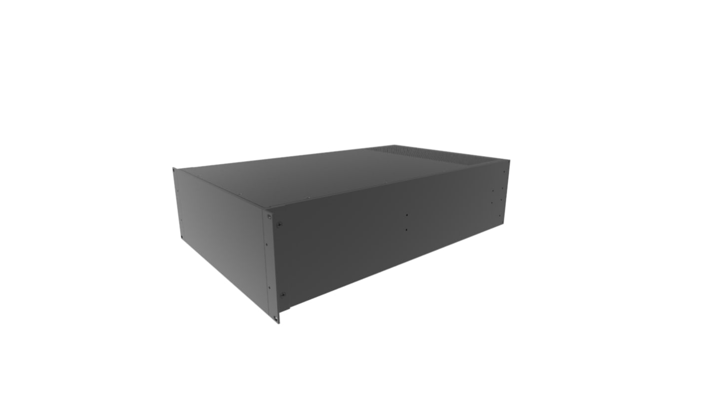 Caja para instrumentación Hammond de Aluminio Negro, 178 x 422 x 711mm