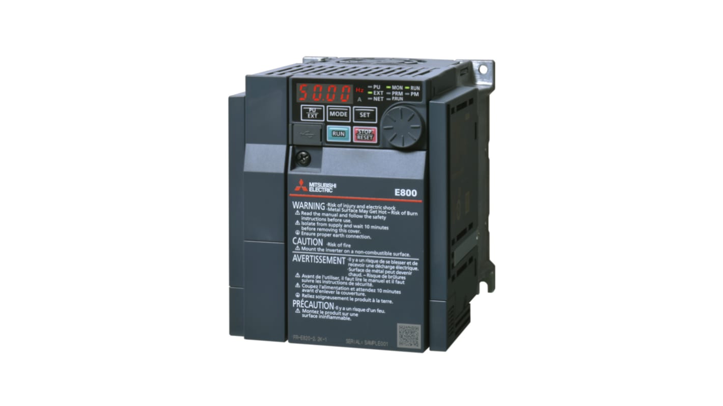 Mitsubishi FR-E800, 1-Phasen Wechselrichtermodul 1,5 kW, 240 V / 8 A 50Hz für Induktionsmotor, PM-Motor