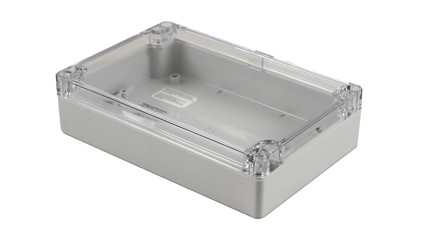 Hammond 1554 Series Polycarbonate Enclosure, IP68, Clear Lid, 7.1 x 4.7 x 1.8in