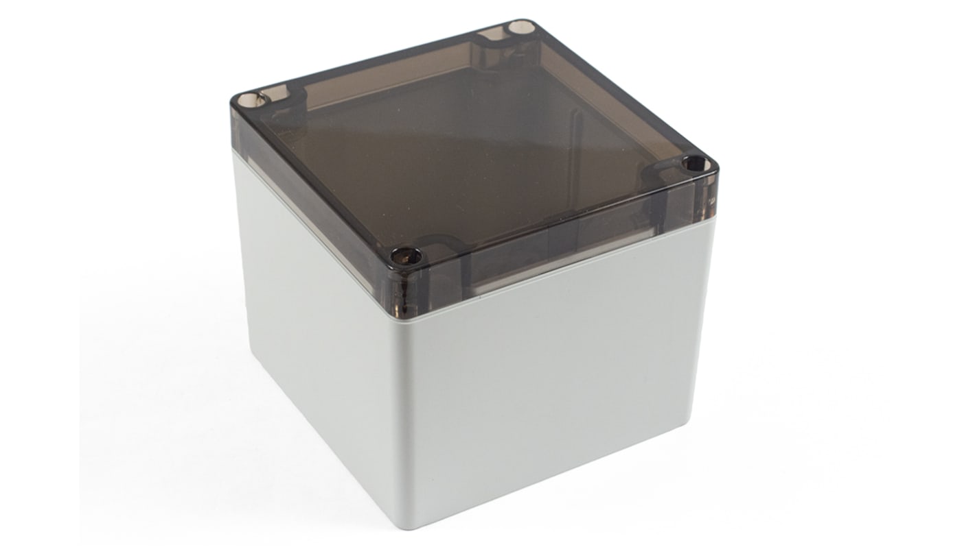 Hammond 1554 Series Polycarbonate Enclosure, IP68, 4.13 x 4.13 x 3.54in