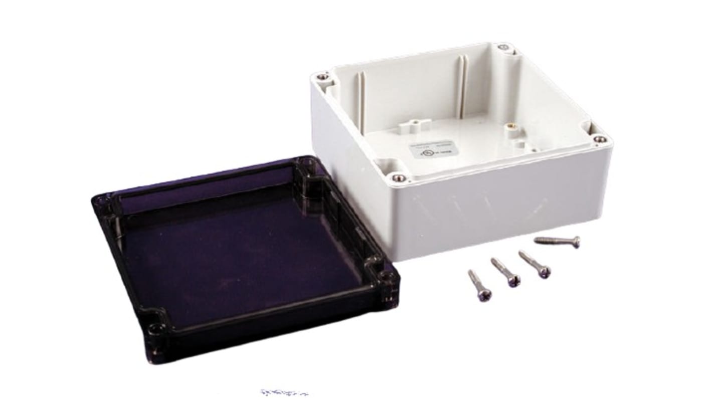 Caja Hammond de Policarbonato, 4.7 x 4.7 x 2.4plg, IP68