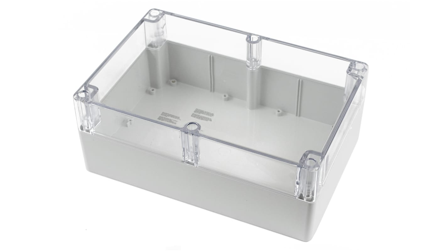 Boîtier Hammond 1554 en Polycarbonate, 300 x 200 x 120mm, Gris clair IP68