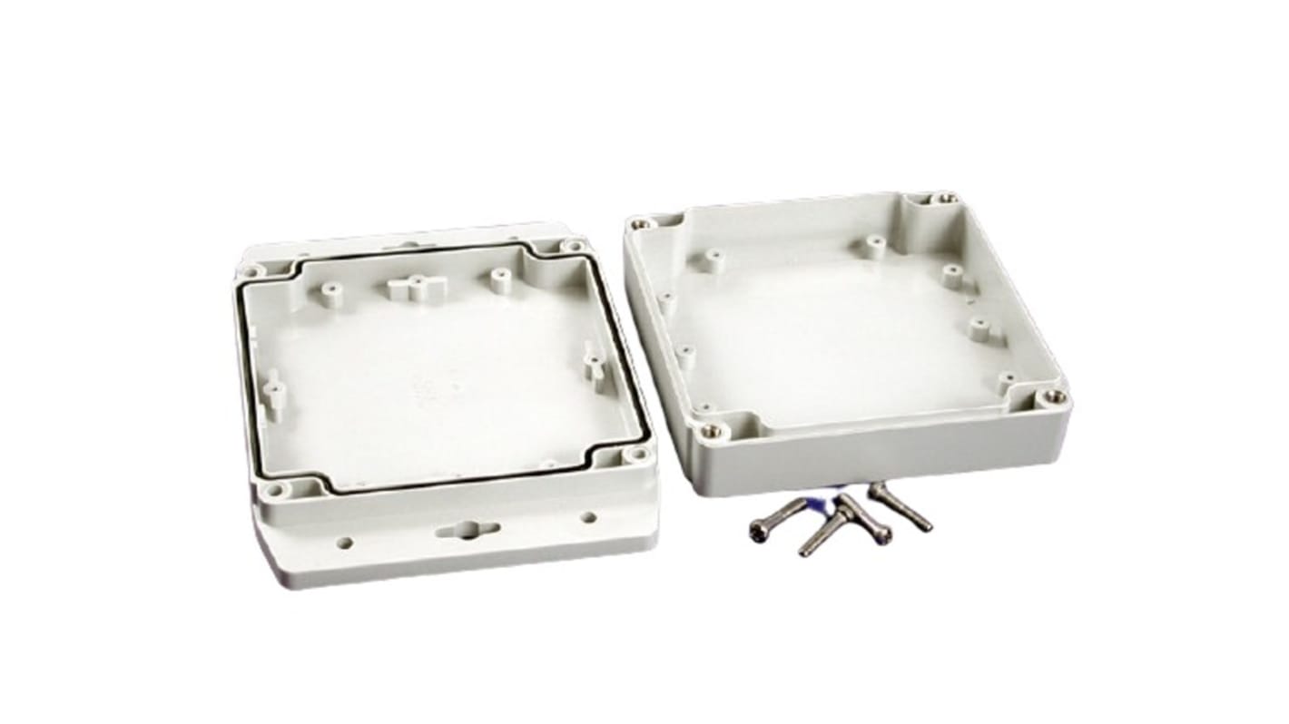 Hammond 1555F Series Polycarbonate Enclosure, IP68, Flanged, 4.7 x 4.7 x 1.47in