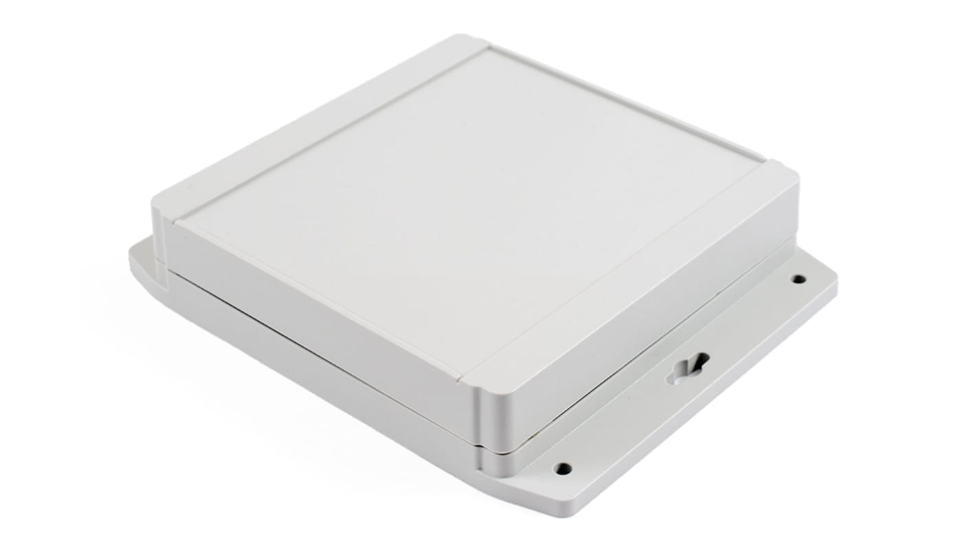 Hammond 1555F Series Polycarbonate Enclosure, IP68, Flanged, 6.3 x 6.3 x 1.48in