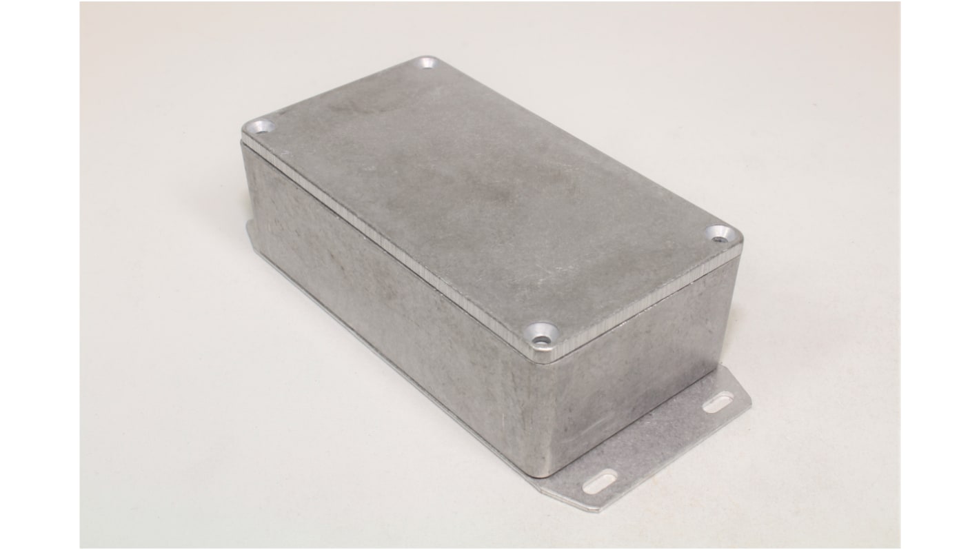 Hammond 1590-RIBBED Series Die Cast Aluminium Alloy Enclosure, IP54, Flanged, 121 x 66 x 36mm