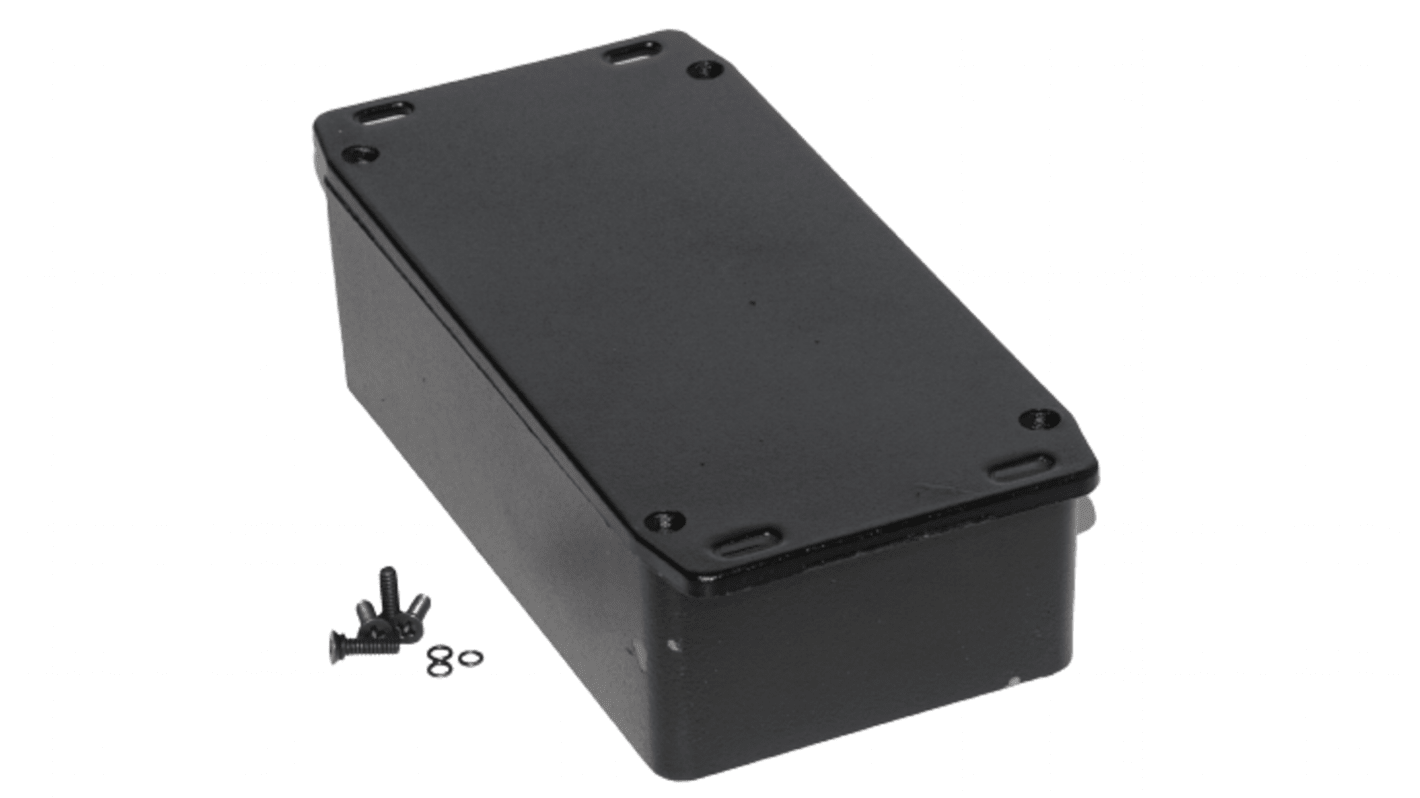 Hammond 1590-RIBBED Series Die Cast Aluminium Alloy Enclosure, IP65, Flanged, 153 x 82 x 46mm