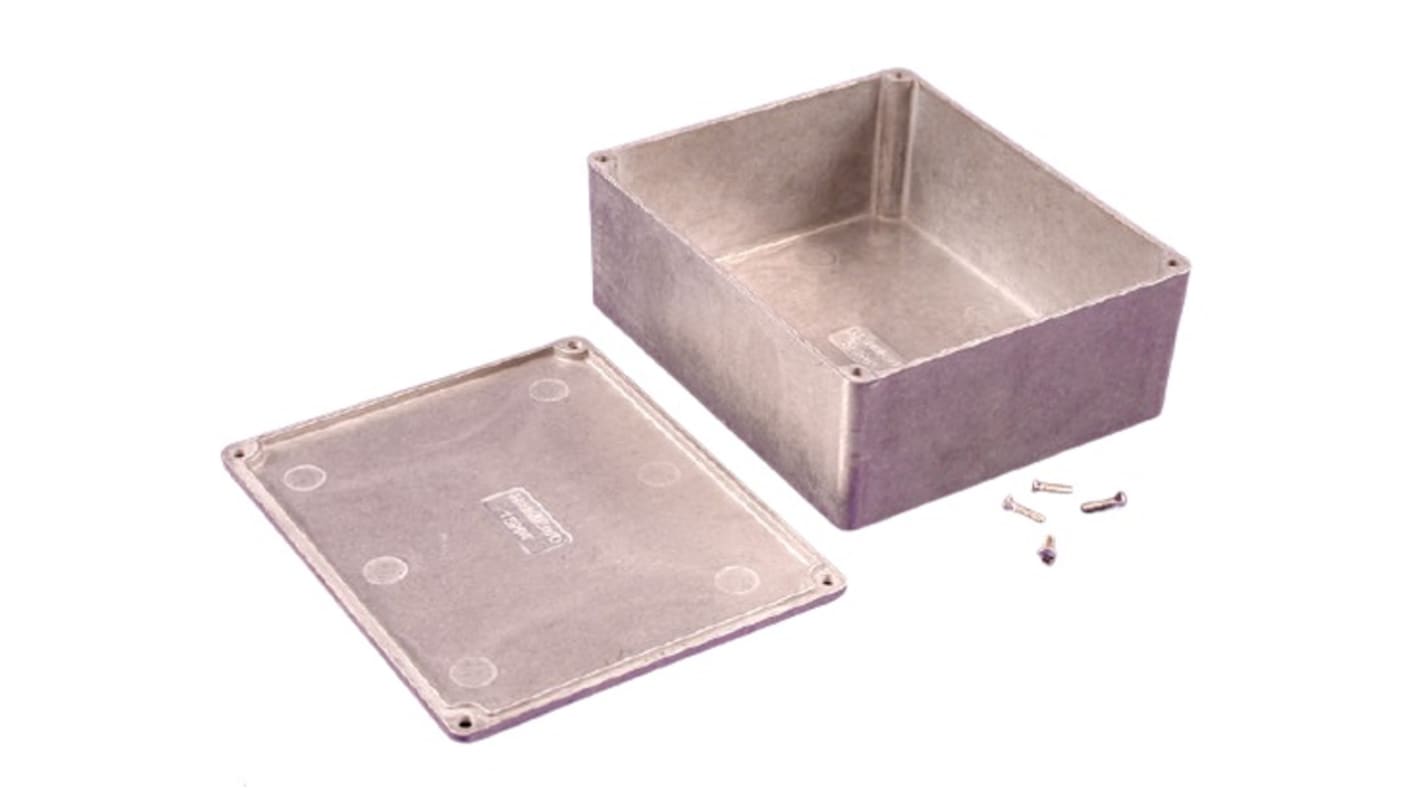 Caja Hammond de Aleación de Aluminio Presofundido Transparente, 145 x 121 x 56mm, IP54, Apantallada