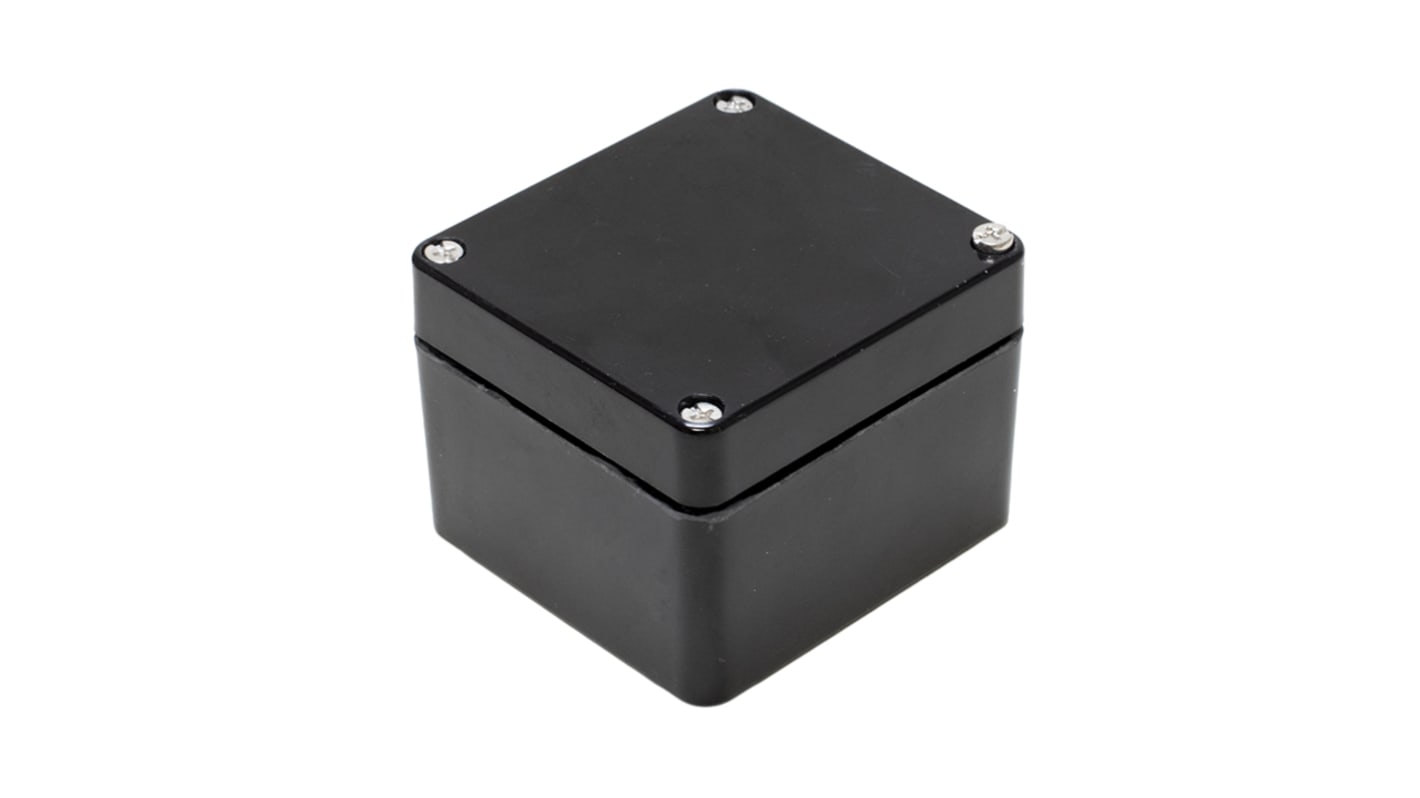 Hammond 1590ZGRPBK Series Black Fibreglass Reinforced Polyester Enclosure, IP66, 81 x 75 x 75mm