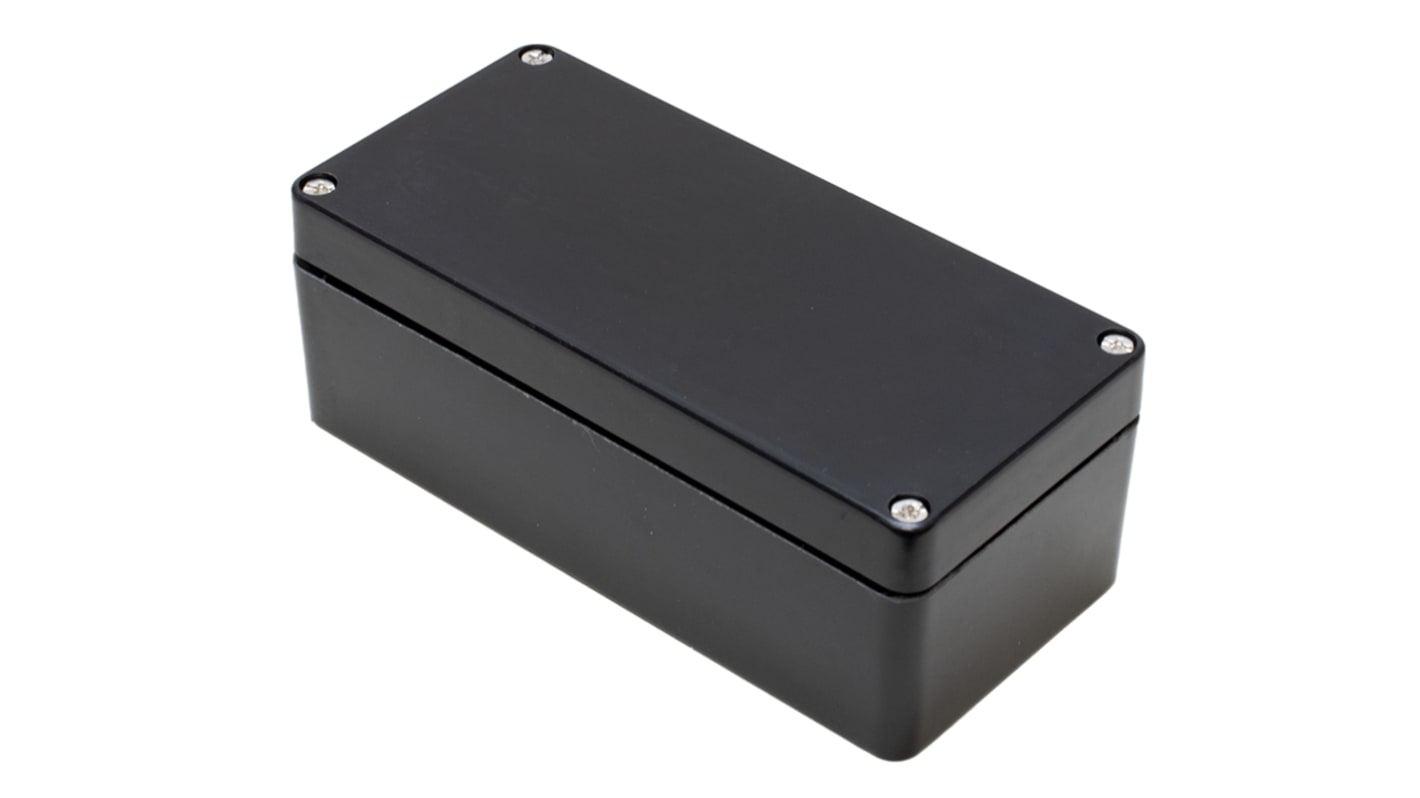 Hammond 1590ZGRPBK Series Black Fibreglass Reinforced Polyester Enclosure, IP66, 160 x 75 x 55mm