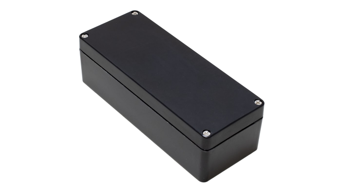 Hammond 1590ZGRPBK Series Black Fibreglass Reinforced Polyester Enclosure, IP66, 190 x 75 x 55mm