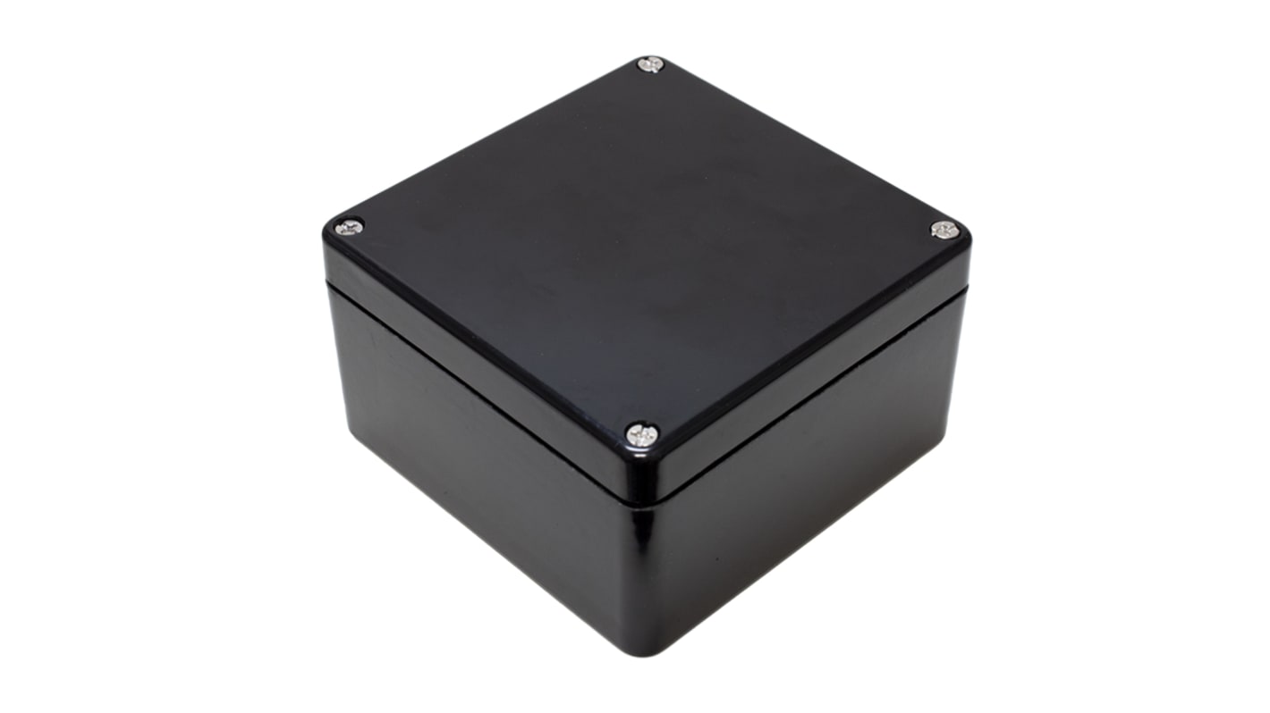 Hammond 1590ZGRPBK Series Black Fibreglass Reinforced Polyester Enclosure, IP66, 160 x 160 x 90mm