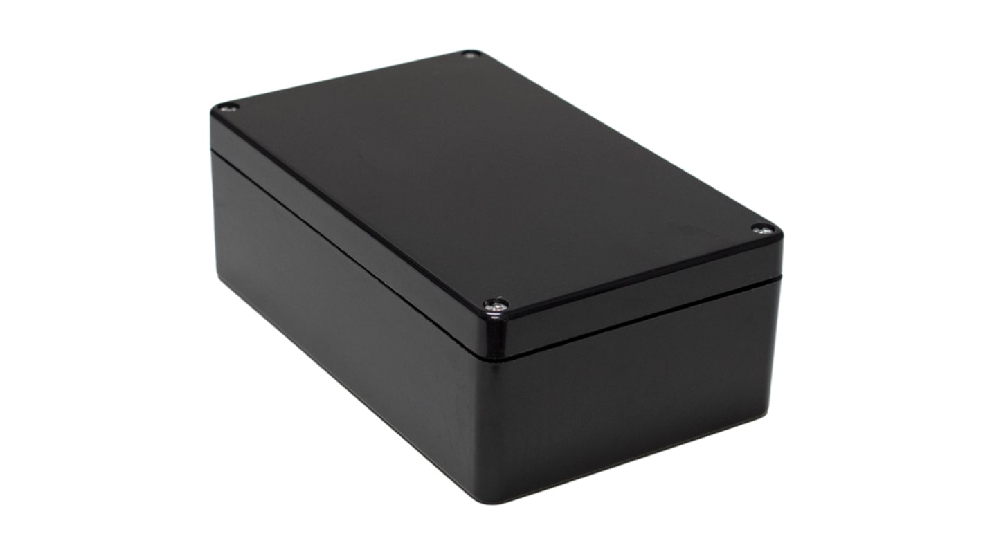 Hammond 1590ZGRPBK Series Black Fibreglass Reinforced Polyester Enclosure, IP66, 260 x 160 x 90mm