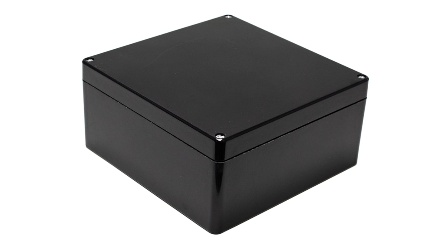 Hammond 1590ZGRPBK Series Black Fibreglass Reinforced Polyester Enclosure, IP66, 255 x 251 x 120mm