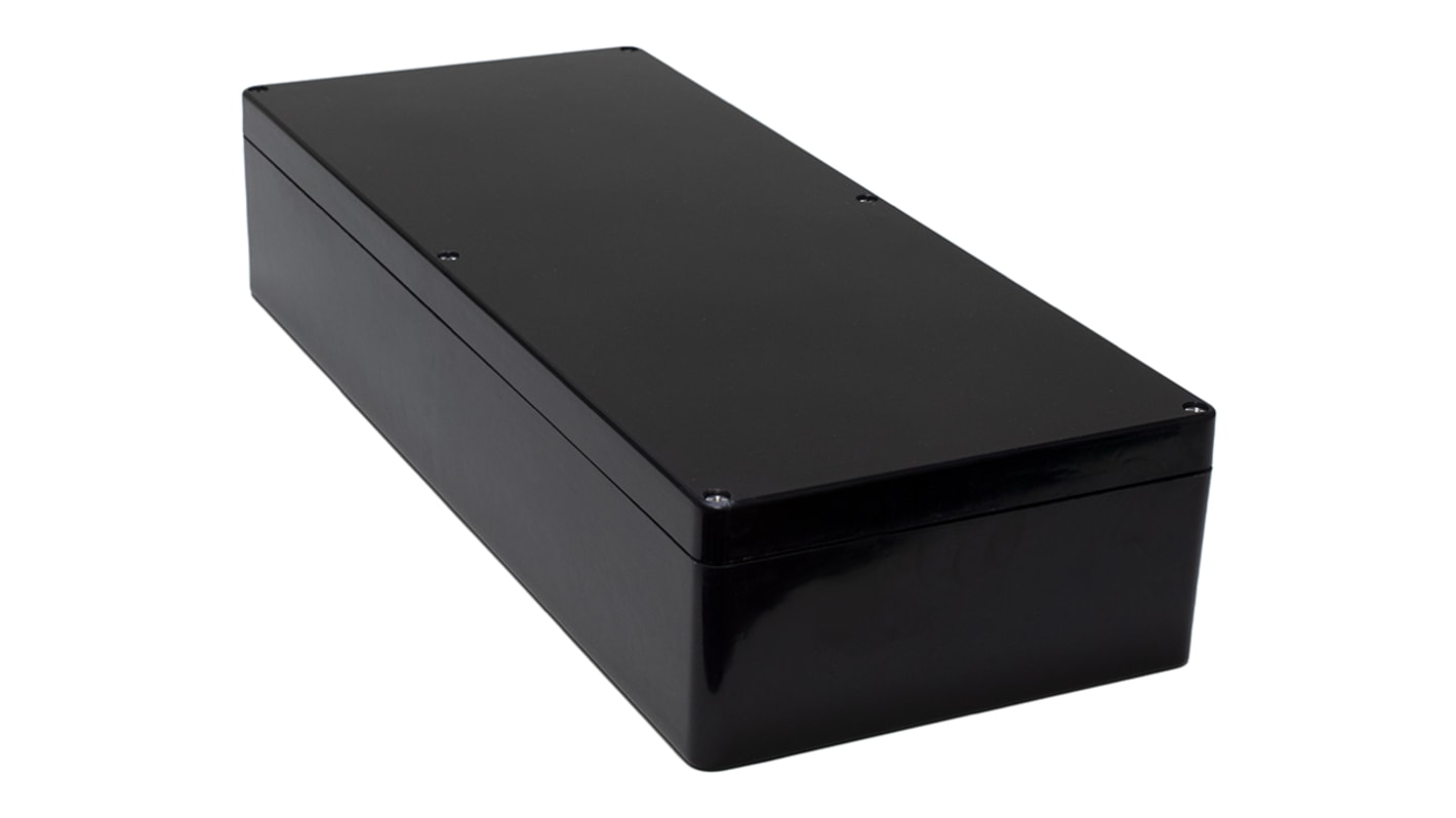 Hammond 1590ZGRPBK Series Black Fibreglass Reinforced Polyester Enclosure, IP66, 600 x 250 x 120mm