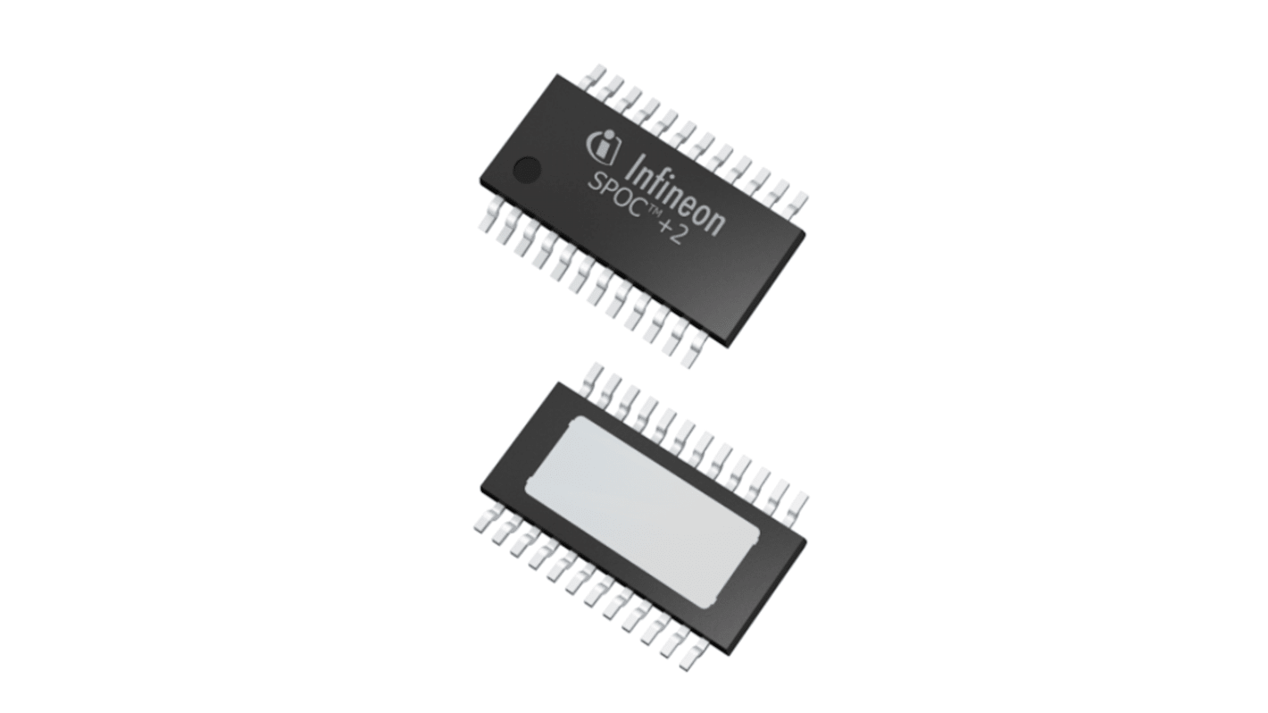 Switch di alimentazione CI Infineon High side, 4 canali, PG-TSDSO-24, 24 pin, 28 V, 0.007A, 38MΩ