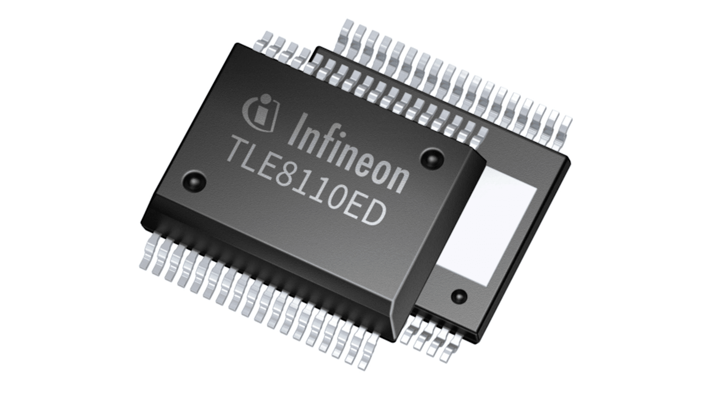 Infineon TLE8110EDXUMA1 10 csatornás Teljesítménykapcsoló IC, Alacsony oldal, 36-pin, PG-DSO-36