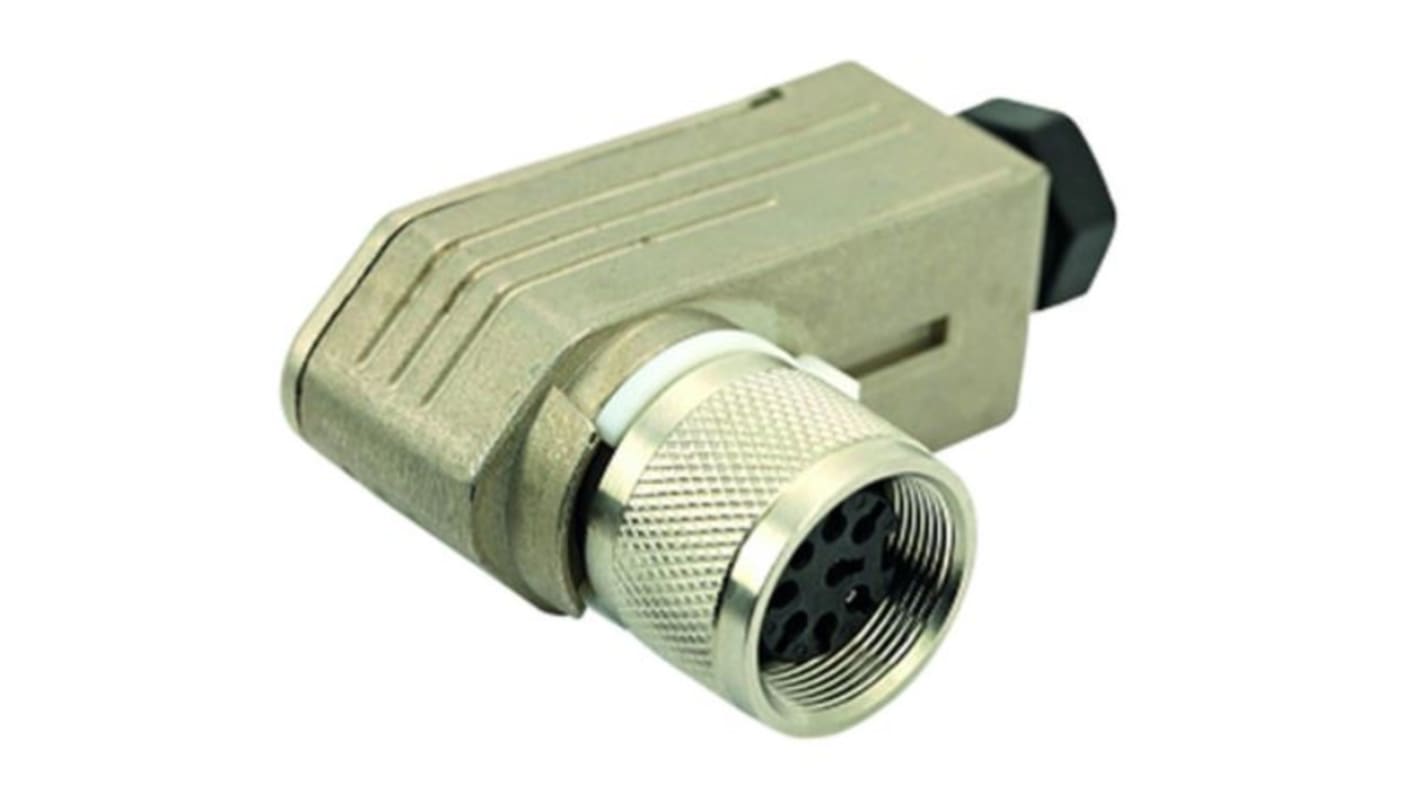 Conector DIN Ángulo de 90° Hembra Amphenol Industrial serie C091 de 6 vías, 7A, 300 V, DIN EN 61076-2-106, IP67