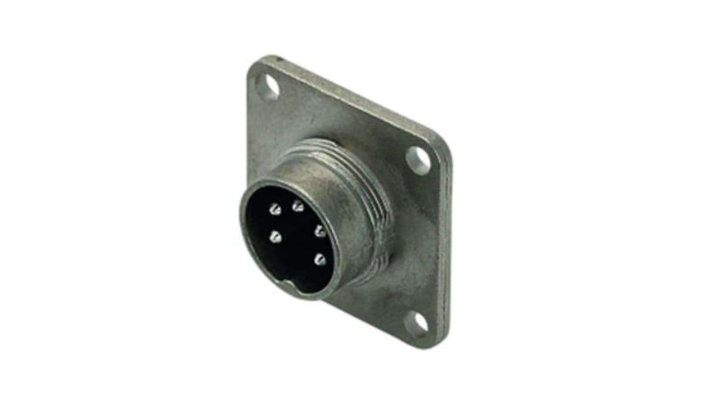 Connettore DIN Amphenol Industrial, serie C091, 5 poli, Maschio, IP67, 7A, 300 V, DIN EN 61076-2-106